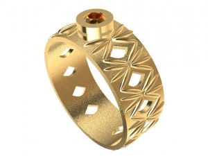 ring with gem 3D Print Model