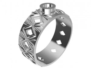 ring with gem 3D Print Model