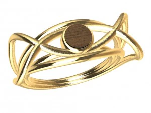 anel com madeira Modelo de Impressão 3D