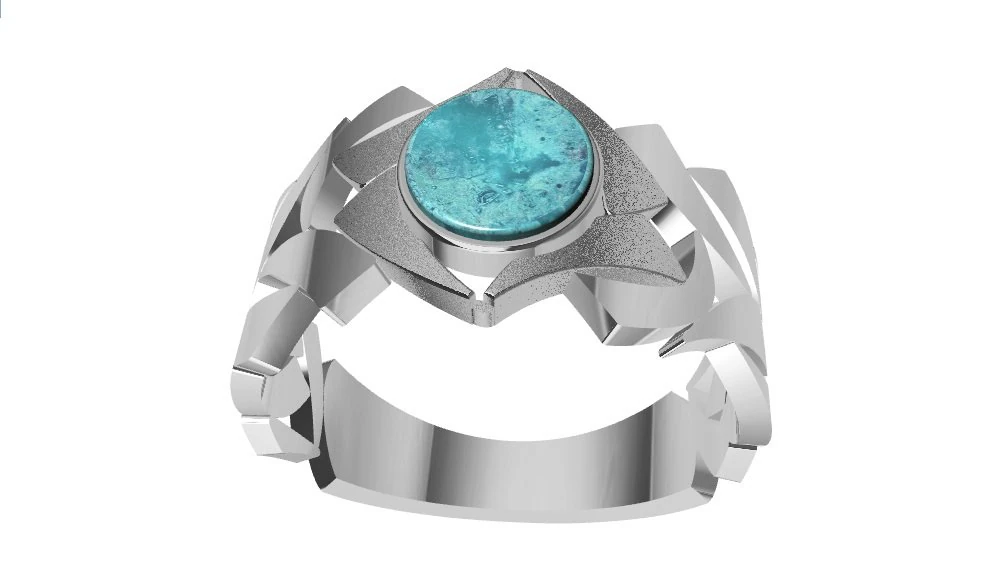 ring with wood and other 3D Print Model .c4d .max .obj .3ds .fbx .stl .blend