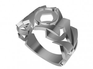 ring with wood and other Model Cetak 3D