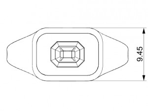 ring with gem and wood 3D 打印模型