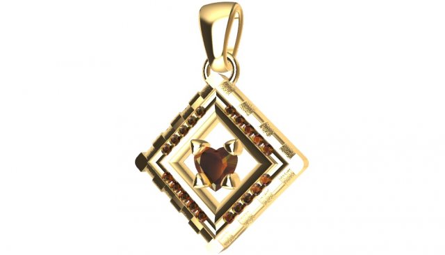 valentines day pendant 3D Print Model .c4d .max .obj .3ds .fbx .stl .blend 