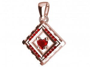 valentines day pendant 3D Print Model