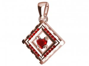 valentines day pendant 3D Print Model