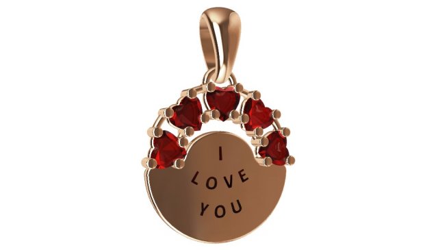 valentines day pendant 3D Принт Модель .c4d .max .obj .3ds .fbx .stl .blend 