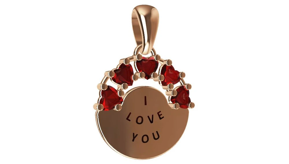 valentines day pendant 3D Print Model .c4d .max .obj .3ds .fbx .stl .blend