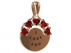 valentines day pendant 3D Print Model