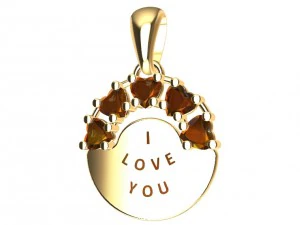 valentines day pendant 3D Print Model