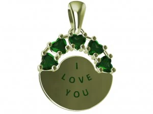valentines day pendant 3D Print Model