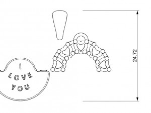 valentines day pendant 3D Принт Модель