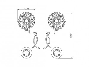 earrings 3D-Druckmodell