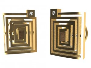 orecchini con gemme e legno Modello di stampa 3D