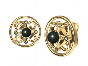 kolczyki z perłami i klejnotami Model do druku 3D