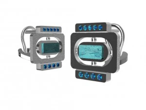 orecchini con legno e gemme Modello di stampa 3D