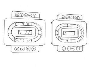 earrings with wood and gems 3D 프린트 모델