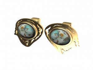 earrings with opal 3D Print Model
