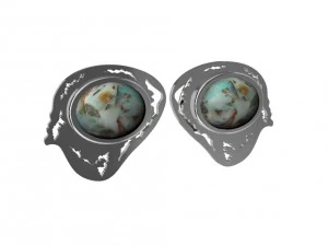 earrings with opal 3D Print Model