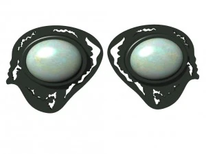 earrings with opal 3D Print Model