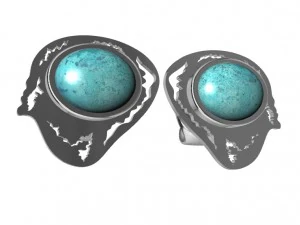 earrings with opal 3D Print Model