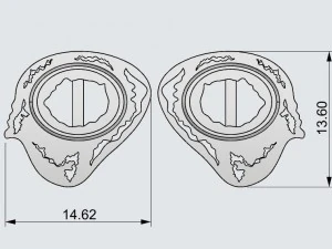 earrings with opal 3D Print Model