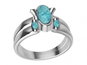ring with wood Model do druku 3D