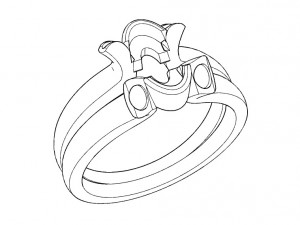 ring with wood Model do druku 3D