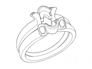 ring with wood 3D Print Model