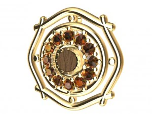 pendant with gems wood and other 3D Print Model