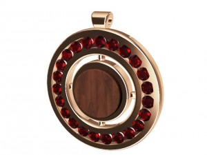 pendant with gems turquoise wood and other 3D Принт Модель