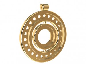 pendant with gems turquoise wood and other 3D Принт Модель