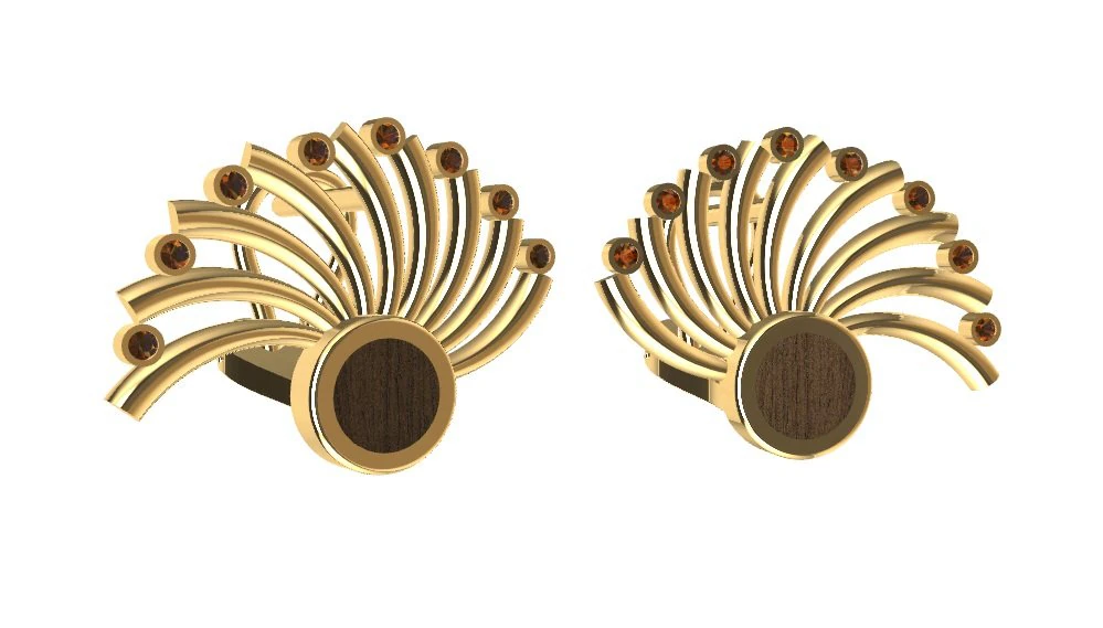 earrings with wood gems and other 3D Print Model .c4d .max .obj .3ds .fbx .stl .blend 