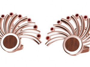earrings with wood gems and other Modelo de Impressão 3D