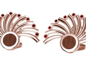 earrings with wood gems and other 3D Print Model