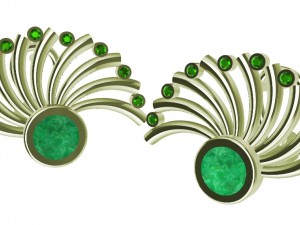 earrings with wood gems and other Modelo de Impressão 3D
