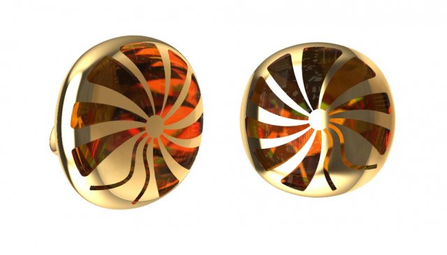 Download earrings with enamel 3D Model