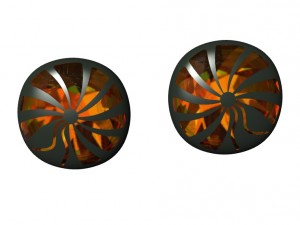 earrings with enamel 3D 프린트 모델