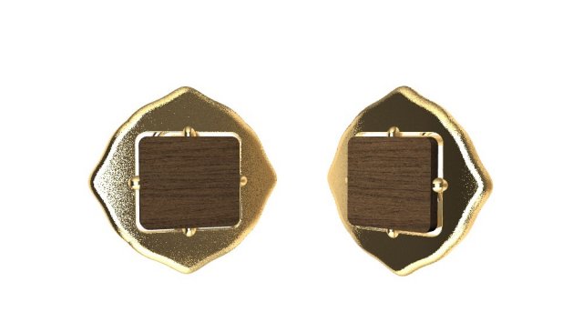 earrings with wood and other 3D Print Model .c4d .max .obj .3ds .fbx .stl .blend 