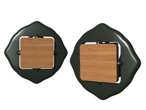earrings with wood and other 3D Print Model