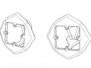 earrings with wood and other 3D Print Model