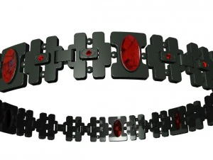 bracelet with gems wood and other 3D Print Model
