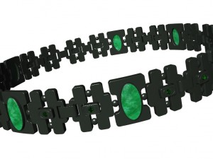 bracelet with gems wood and other Model Cetak 3D