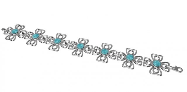 bracelet with turqueoise 3D Print Model .c4d .max .obj .3ds .fbx .stl .blend 