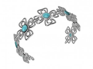 bracelet with turqueoise 3D Print Model