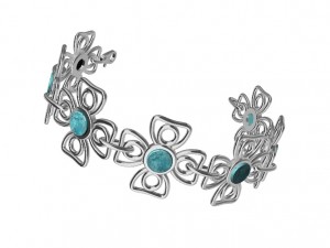 bracelet with turqueoise 3D Print Model