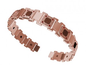 bracelet with gems - wood and other 3D 프린트 모델