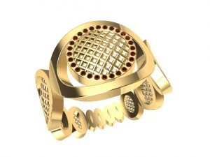ring with gems 3D Print Model