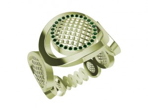 ring with gems Modèles 3D en vedette