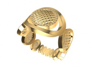 ring with gems Modèles 3D en vedette