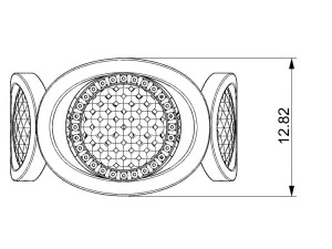 ring with gems 3D Print Model